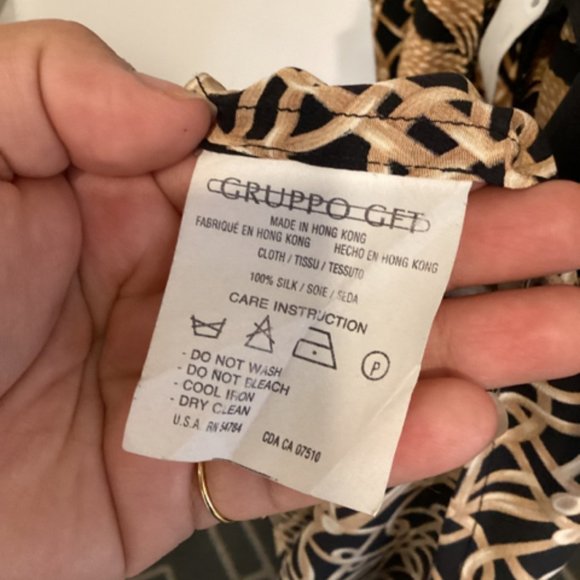 EMANUEL UNGARO TASSEL PRINT SZ 4 BLOUSE - Picture 6 of 6